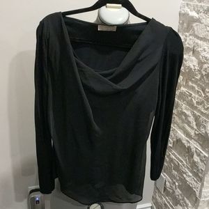 planet Two layer Black dress top